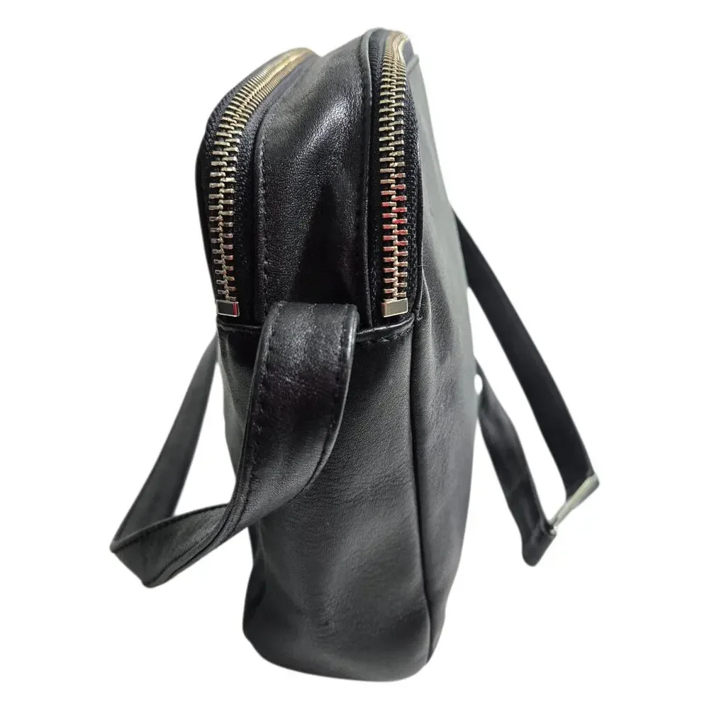 Ralph Lauren Leather Camera Bag Black Crossbody Shoulder Logo Vintage Classic